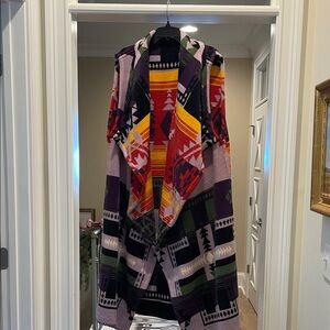 Adore Designs colorful Geometric Patterned maxi vest (bw)